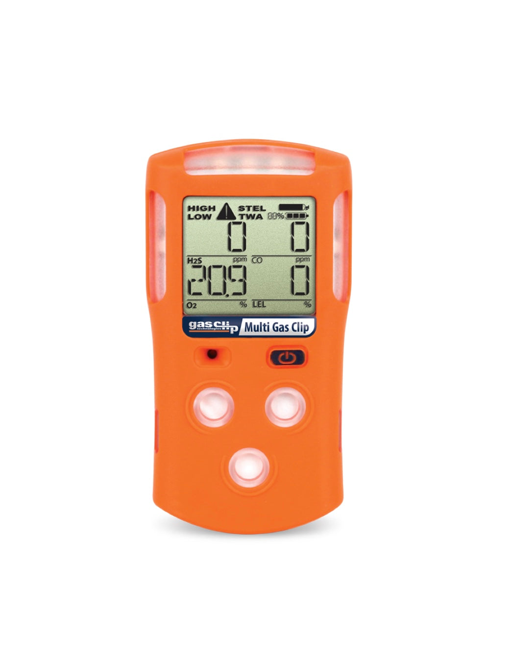 GasClip Technologies Multi Gas Clip (MGC), 4-Gas Detector, Diffusion (O2/LEL/H2S/CO)